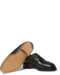 schwarze Leder Brogues von Thom Browne