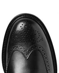 schwarze Leder Brogues von Tod's