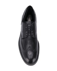 schwarze Leder Brogues von Tod's