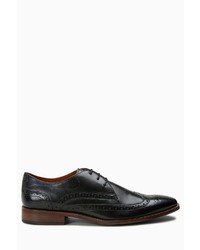 schwarze Leder Brogues von next