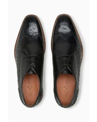 schwarze Leder Brogues von next