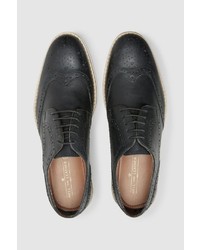 schwarze Leder Brogues von next