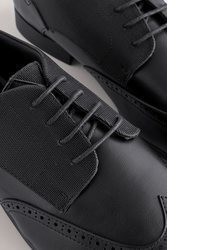 schwarze Leder Brogues von next