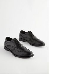 schwarze Leder Brogues von next