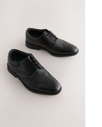 schwarze Leder Brogues von next