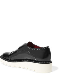 schwarze Leder Brogues von Stella McCartney