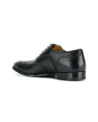 schwarze Leder Brogues von Alexander McQueen