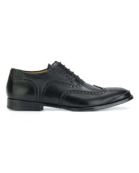 schwarze Leder Brogues von Alexander McQueen