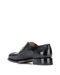 schwarze Leder Brogues von Santoni