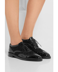 schwarze Leder Brogues von Burberry