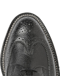 schwarze Leder Brogues von Thom Browne