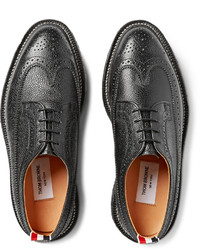 schwarze Leder Brogues von Thom Browne