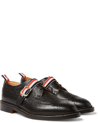 schwarze Leder Brogues von Thom Browne