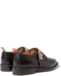 schwarze Leder Brogues von Thom Browne