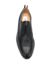 schwarze Leder Brogues von Thom Browne