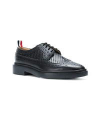 schwarze Leder Brogues von Thom Browne