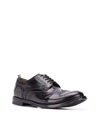 schwarze Leder Brogues von Officine Creative