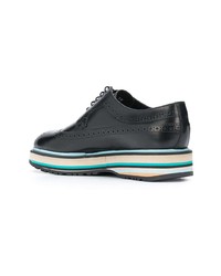 schwarze Leder Brogues von Paul Smith Black Label