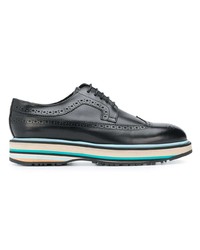 schwarze Leder Brogues von Paul Smith Black Label