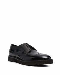 schwarze Leder Brogues von Paul Smith