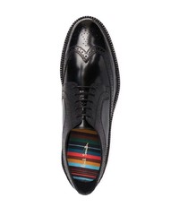 schwarze Leder Brogues von Paul Smith