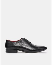 schwarze Leder Brogues von Base London