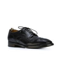 schwarze Leder Brogues von Officine Creative