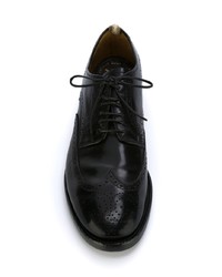 schwarze Leder Brogues von Officine Creative