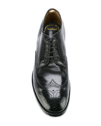 schwarze Leder Brogues von Officine Creative