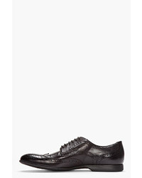 schwarze Leder Brogues von Paul Smith