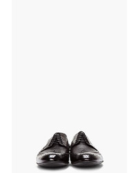 schwarze Leder Brogues von Paul Smith