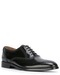 schwarze Leder Brogues von Paul Smith