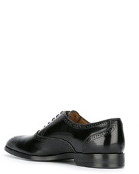 schwarze Leder Brogues von Paul Smith