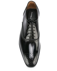 schwarze Leder Brogues von Paul Smith