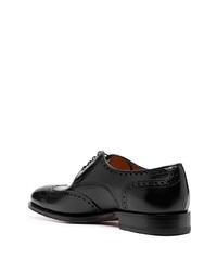 schwarze Leder Brogues von Santoni