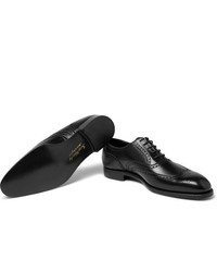 schwarze Leder Brogues von George Cleverley