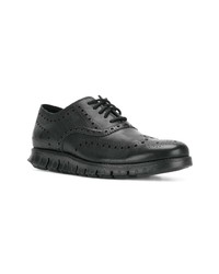 schwarze Leder Brogues von Cole Haan