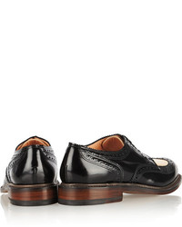 schwarze Leder Brogues von Robert Clergerie