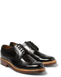 schwarze Leder Brogues von Grenson