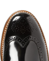 schwarze Leder Brogues von Grenson