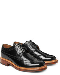 schwarze Leder Brogues von Grenson