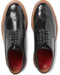 schwarze Leder Brogues von Grenson