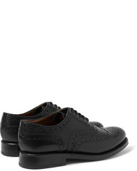 schwarze Leder Brogues von Grenson