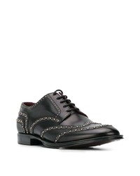 schwarze Leder Brogues von Dolce & Gabbana