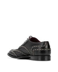 schwarze Leder Brogues von Dolce & Gabbana