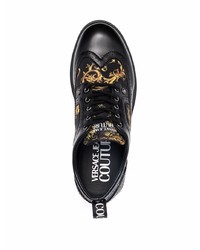 schwarze Leder Brogues von VERSACE JEANS COUTURE