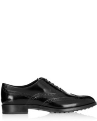 schwarze Leder Brogues von Tod's