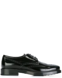 schwarze Leder Brogues von Tod's