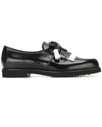 schwarze Leder Brogues von Tod's