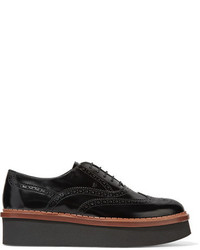 schwarze Leder Brogues von Tod's